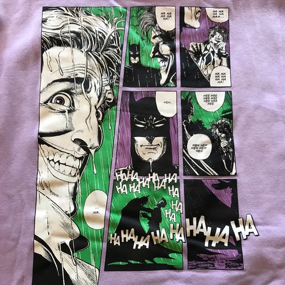 BATMAN/JOKER Hoodies Comics Print on Back NWT XS, S, M, L, XL, XXL New With Tag - Picture 3 of 5